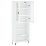 vidaXL Dulap înalt, alb, 69,5x34x180 cm, lemn compozit