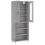 vidaXL Dulap înalt, gri sonoma, 69,5x34x180 cm, lemn compozit