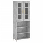 vidaXL Dulap înalt, gri beton, 69,5x34x180, lemn compozit