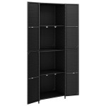 vidaXL Dulap depozitare de grădină, negru, 59x40x180 cm, poliratan vidaXL Dulap depozitare de grădină, negru, 59x40x180 cm, poliratan
