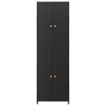vidaXL Dulap depozitare de grădină, negru, 59x40x180 cm, poliratan vidaXL Dulap depozitare de grădină, negru, 59x40x180 cm, poliratan