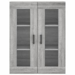 vidaXL Dulap înalt, gri sonoma, 69,5x34x180 cm, lemn compozit
