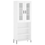 vidaXL Dulap înalt, alb, 69,5x34x180 cm, lemn compozit