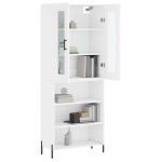 vidaXL Dulap înalt, alb, 69,5x34x180 cm, lemn compozit