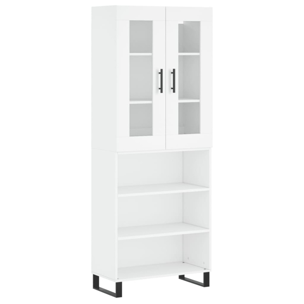 vidaXL Dulap înalt, alb, 69,5x34x180 cm, lemn compozit