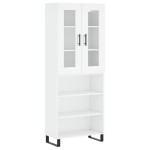 vidaXL Dulap înalt, alb, 69,5x34x180 cm, lemn compozit