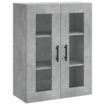 vidaXL Dulap înalt, gri beton, 69,5x34x180, lemn compozit