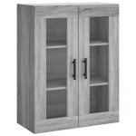 vidaXL Dulap înalt, gri sonoma, 69,5x34x180 cm, lemn compozit