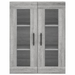 vidaXL Dulap înalt, gri sonoma, 69,5x34x180 cm, lemn compozit