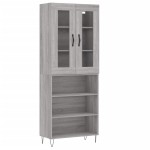 vidaXL Dulap înalt, gri sonoma, 69,5x34x180 cm, lemn compozit