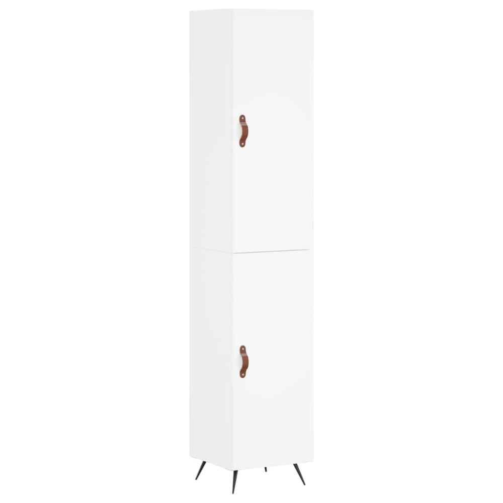 vidaXL Dulap înalt, alb, 34,5x34x180 cm, lemn prelucrat