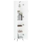 vidaXL Dulap înalt, alb extralucios, 34,5x34x180 cm, lemn prelucrat vidaXL Dulap înalt, alb extralucios, 34,5x34x180 cm, lemn prelucrat