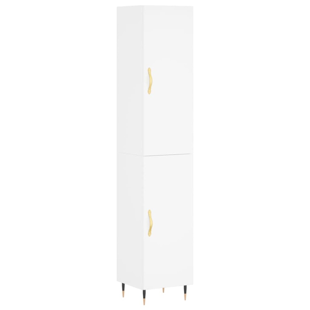 vidaXL Dulap înalt, alb, 34,5x34x180 cm, lemn prelucrat