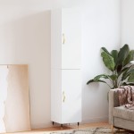 vidaXL Dulap înalt, alb, 34,5x34x180 cm, lemn prelucrat vidaXL Dulap înalt, alb, 34,5x34x180 cm, lemn prelucrat
