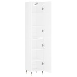 vidaXL Dulap înalt, alb extralucios, 34,5x34x180 cm, lemn prelucrat vidaXL Dulap înalt, alb extralucios, 34,5x34x180 cm, lemn prelucrat
