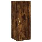 vidaXL Dulap înalt, stejar fumuriu, 34,5x34x180 cm, lemn prelucrat