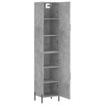 vidaXL Dulap înalt, gri beton, 34,5x34x180 cm, lemn prelucrat vidaXL Dulap înalt, gri beton, 34,5x34x180 cm, lemn prelucrat