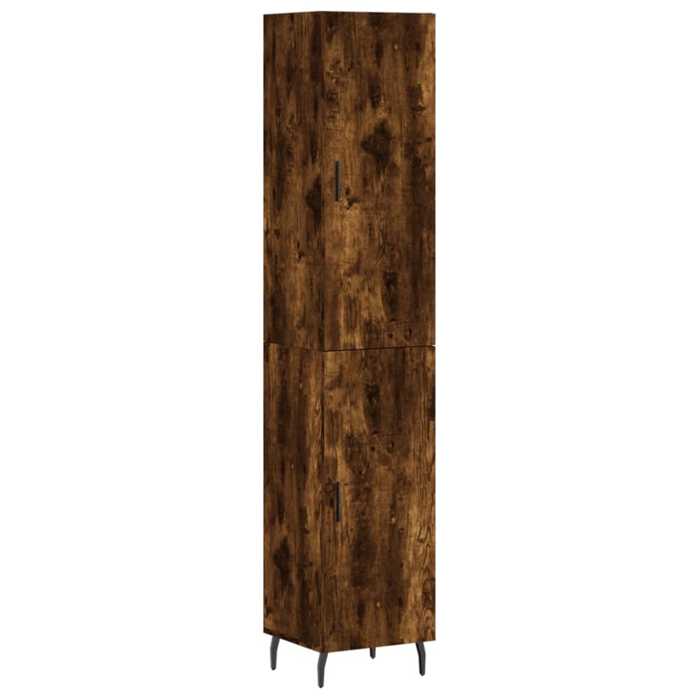 vidaXL Dulap înalt, stejar fumuriu, 34,5x34x180 cm, lemn prelucrat