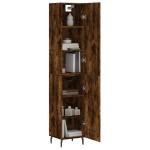 vidaXL Dulap înalt, stejar fumuriu, 34,5x34x180 cm, lemn prelucrat