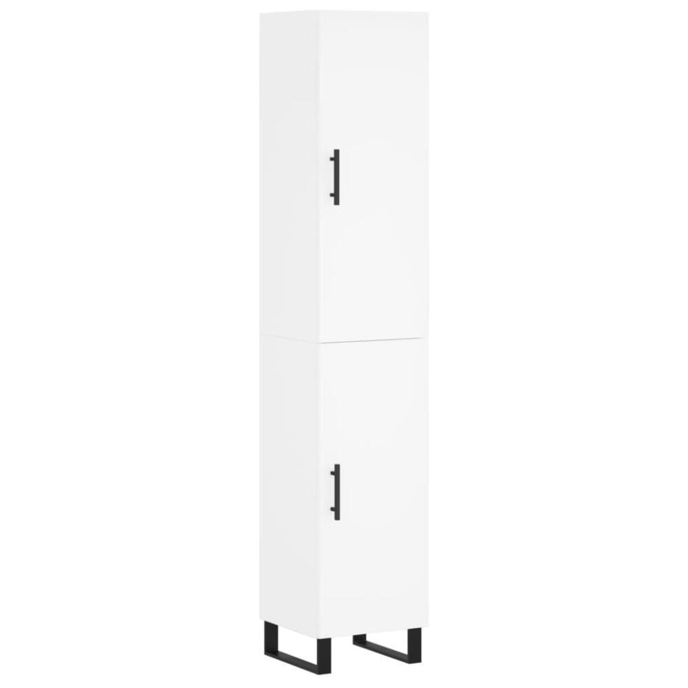 vidaXL Dulap înalt, alb, 34,5x34x180 cm, lemn prelucrat