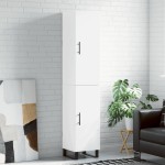 vidaXL Dulap înalt, alb, 34,5x34x180 cm, lemn prelucrat vidaXL Dulap înalt, alb, 34,5x34x180 cm, lemn prelucrat