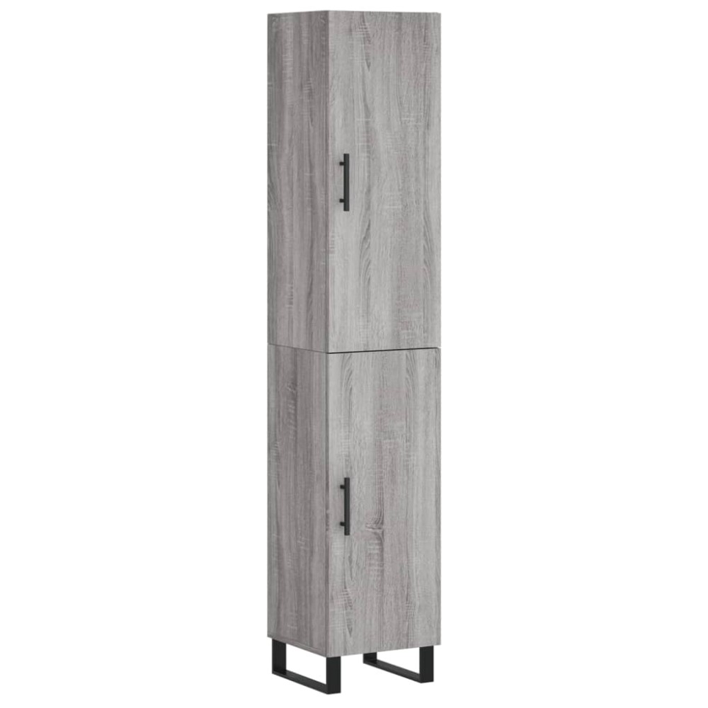 vidaXL Dulap înalt, gri sonoma, 34,5x34x180 cm, lemn prelucrat