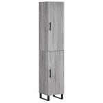 vidaXL Dulap înalt, gri sonoma, 34,5x34x180 cm, lemn prelucrat