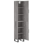 vidaXL Dulap înalt, gri sonoma, 34,5x34x180 cm, lemn prelucrat