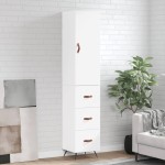 vidaXL Dulap înalt, alb, 34,5x34x180 cm, lemn prelucrat vidaXL Dulap înalt, alb, 34,5x34x180 cm, lemn prelucrat