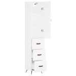 vidaXL Dulap înalt, alb, 34,5x34x180 cm, lemn prelucrat vidaXL Dulap înalt, alb, 34,5x34x180 cm, lemn prelucrat