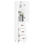 vidaXL Dulap înalt, alb extralucios, 34,5x34x180 cm, lemn prelucrat vidaXL Dulap înalt, alb extralucios, 34,5x34x180 cm, lemn prelucrat