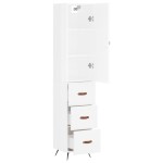 vidaXL Dulap înalt, alb extralucios, 34,5x34x180 cm, lemn prelucrat vidaXL Dulap înalt, alb extralucios, 34,5x34x180 cm, lemn prelucrat