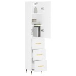 vidaXL Dulap înalt, alb, 34,5x34x180 cm, lemn prelucrat vidaXL Dulap înalt, alb, 34,5x34x180 cm, lemn prelucrat