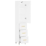 vidaXL Dulap înalt, alb, 34,5x34x180 cm, lemn prelucrat vidaXL Dulap înalt, alb, 34,5x34x180 cm, lemn prelucrat