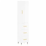 vidaXL Dulap înalt, alb extralucios, 34,5x34x180 cm, lemn prelucrat vidaXL Dulap înalt, alb extralucios, 34,5x34x180 cm, lemn prelucrat