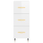 vidaXL Dulap înalt, alb extralucios, 34,5x34x180 cm, lemn prelucrat vidaXL Dulap înalt, alb extralucios, 34,5x34x180 cm, lemn prelucrat