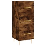 vidaXL Dulap înalt, stejar fumuriu, 34,5x34x180 cm, lemn prelucrat