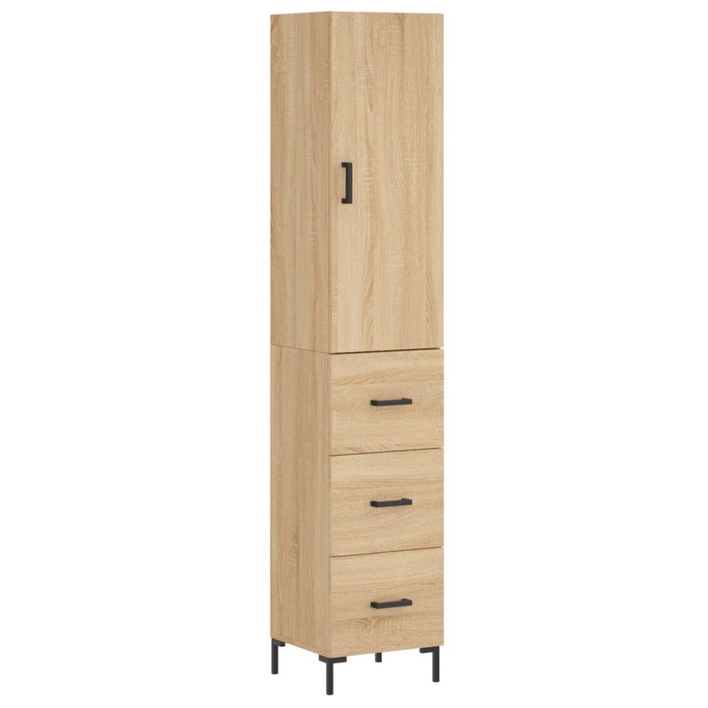 vidaXL Dulap înalt, stejar sonoma, 34,5x34x180 cm, lemn prelucrat