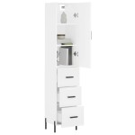 vidaXL Dulap înalt, alb, 34,5x34x180 cm, lemn prelucrat vidaXL Dulap înalt, alb, 34,5x34x180 cm, lemn prelucrat