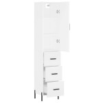 vidaXL Dulap înalt, alb, 34,5x34x180 cm, lemn prelucrat vidaXL Dulap înalt, alb, 34,5x34x180 cm, lemn prelucrat