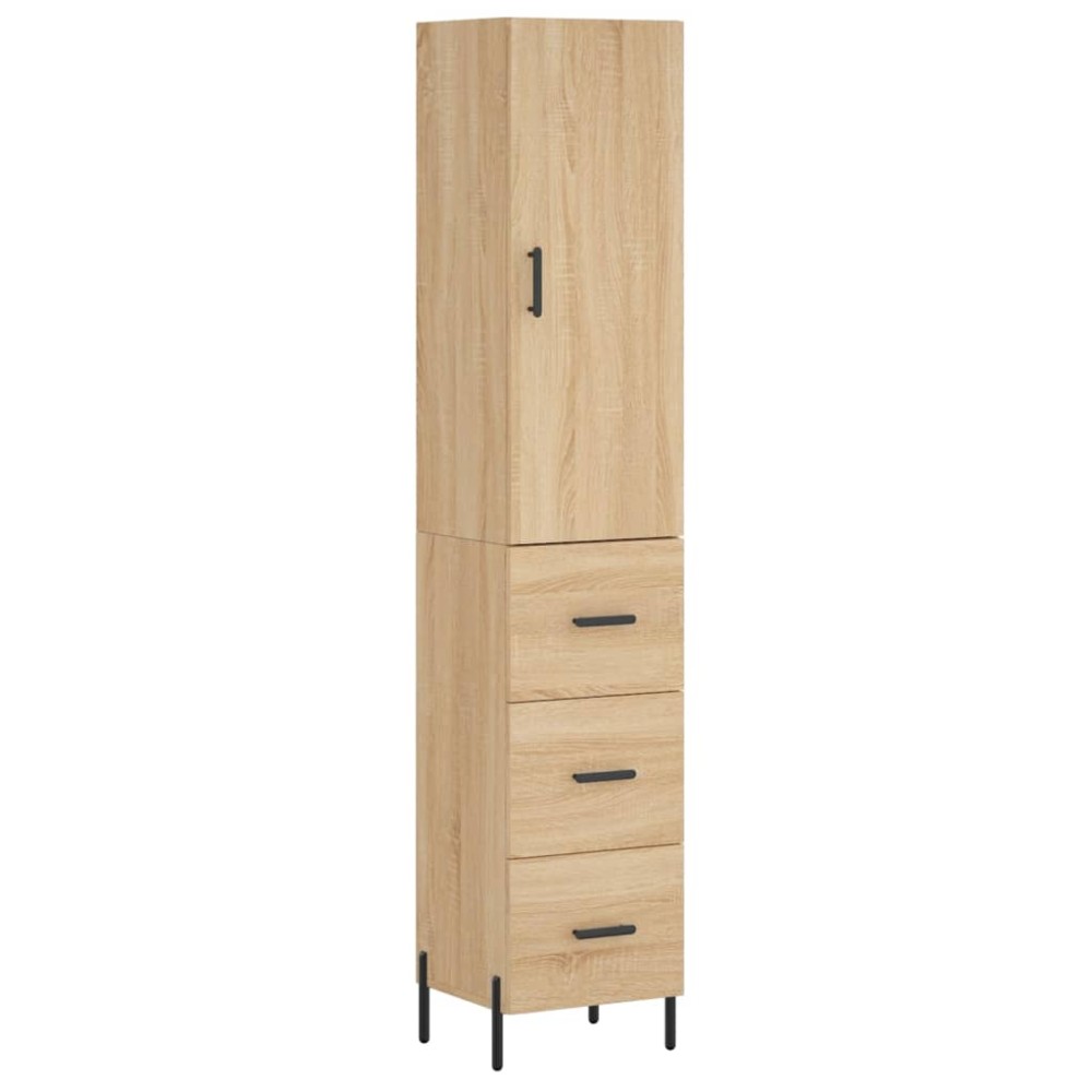 vidaXL Dulap înalt, stejar sonoma, 34,5x34x180 cm, lemn prelucrat