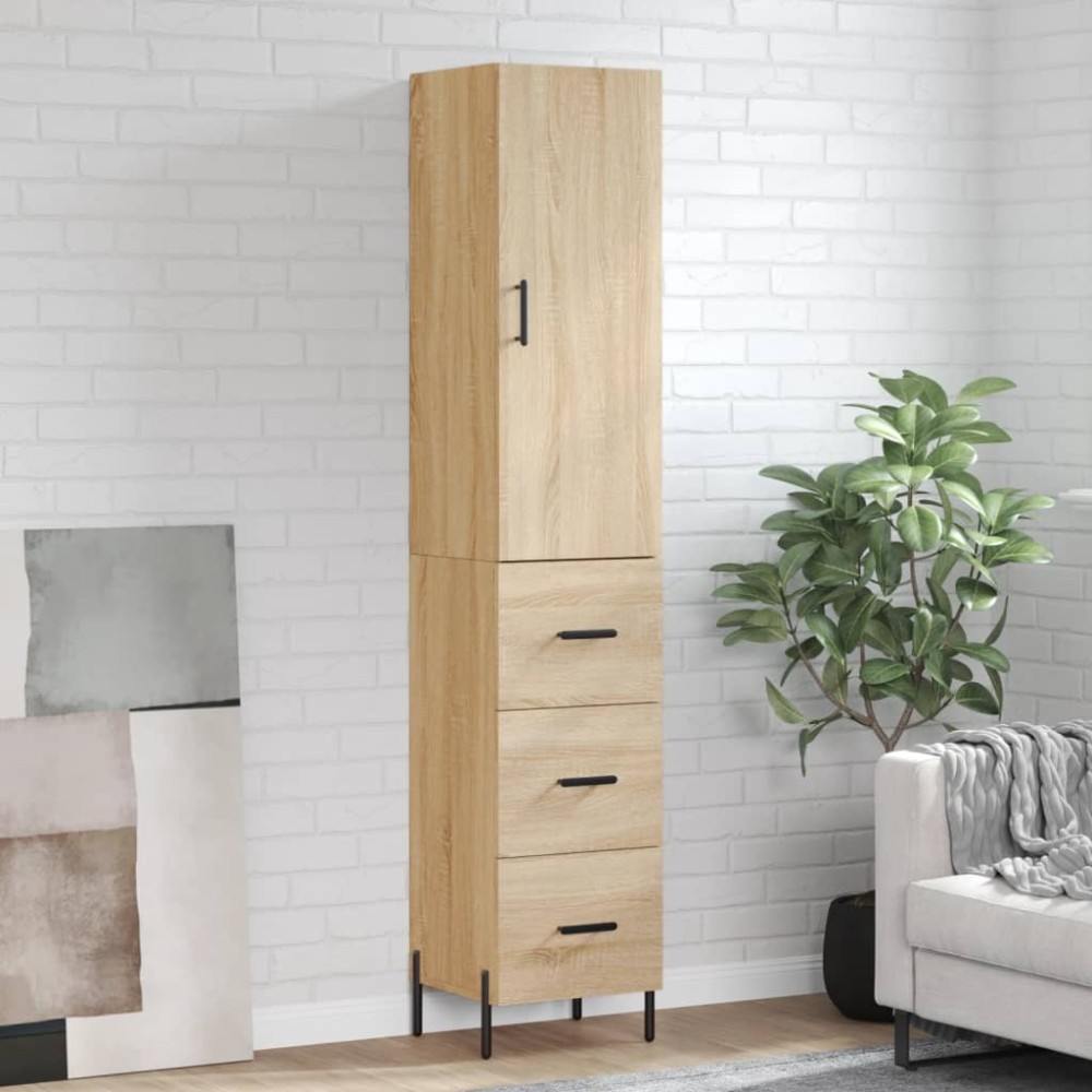 vidaXL Dulap înalt, stejar sonoma, 34,5x34x180 cm, lemn prelucrat