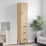 vidaXL Dulap înalt, stejar sonoma, 34,5x34x180 cm, lemn prelucrat