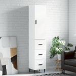 vidaXL Dulap înalt, alb, 34,5x34x180 cm, lemn prelucrat vidaXL Dulap înalt, alb, 34,5x34x180 cm, lemn prelucrat