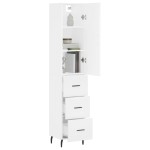 vidaXL Dulap înalt, alb, 34,5x34x180 cm, lemn prelucrat vidaXL Dulap înalt, alb, 34,5x34x180 cm, lemn prelucrat