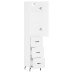 vidaXL Dulap înalt, alb, 34,5x34x180 cm, lemn prelucrat vidaXL Dulap înalt, alb, 34,5x34x180 cm, lemn prelucrat