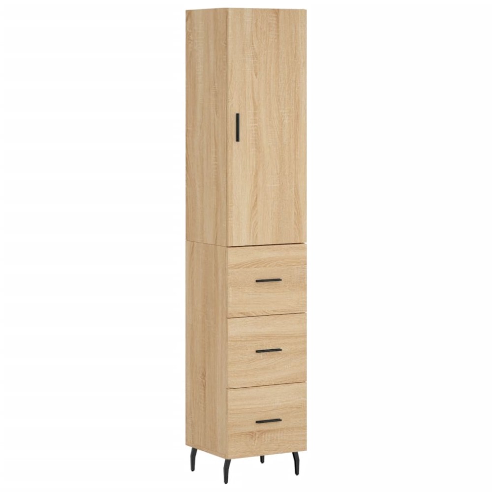 vidaXL Dulap înalt, stejar sonoma, 34,5x34x180 cm, lemn prelucrat