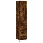 vidaXL Dulap înalt, stejar fumuriu, 34,5x34x180 cm, lemn prelucrat
