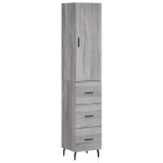 vidaXL Dulap înalt, gri sonoma, 34,5x34x180 cm, lemn prelucrat
