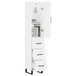 vidaXL Dulap înalt, alb, 34,5x34x180 cm, lemn prelucrat vidaXL Dulap înalt, alb, 34,5x34x180 cm, lemn prelucrat